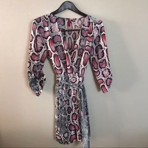 548 pink animal print romper